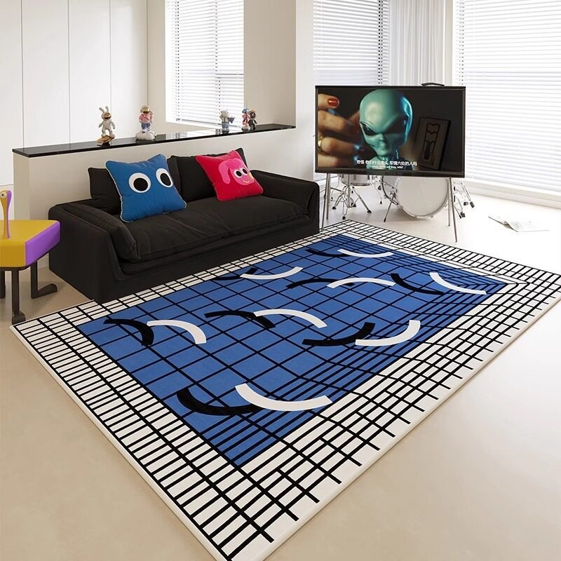 추상적인 컬러 블록 프린트 거실 카펫 홈 대형 면적 커 - Home Decor Ig 리뷰 및 가격