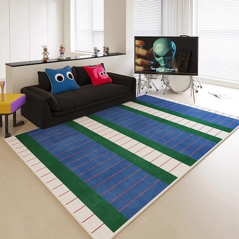 추상적인 컬러 블록 프린트 거실 카펫 홈 대형 면적 커 - Home Decor Ig 리뷰 및 가격