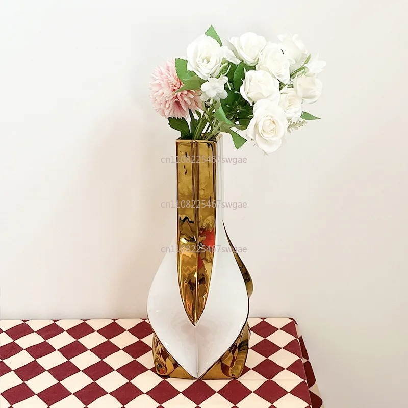 거실 장식용 창의적인 꽃꽂이 장식품 도자기 대형 화이트 - Home Decor Flowers 리뷰 및 가격