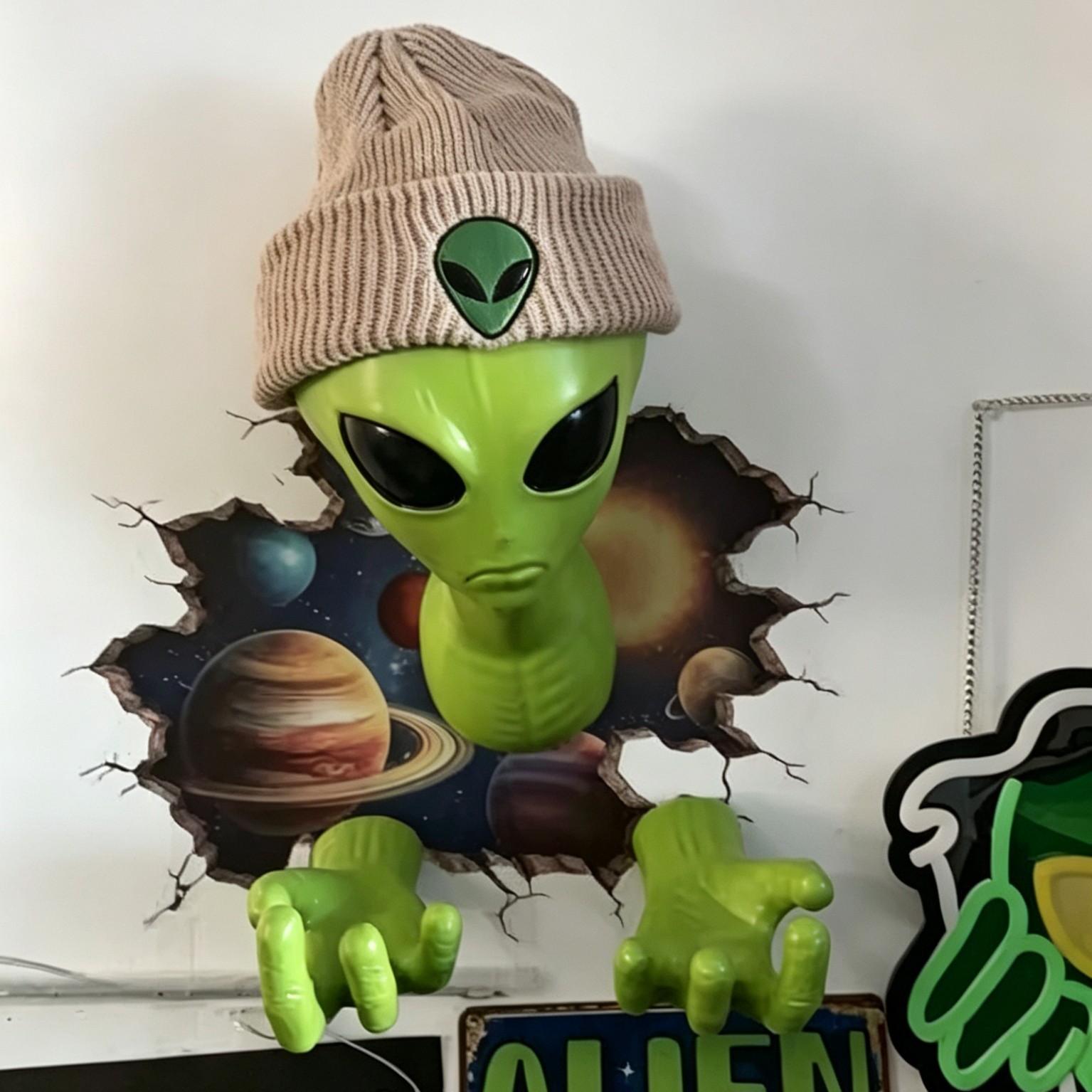 1개의 녹색 외계인 펜던트, 3D 외계인 조각 벽 장식 - Home Decor Etsy 리뷰 및 가격