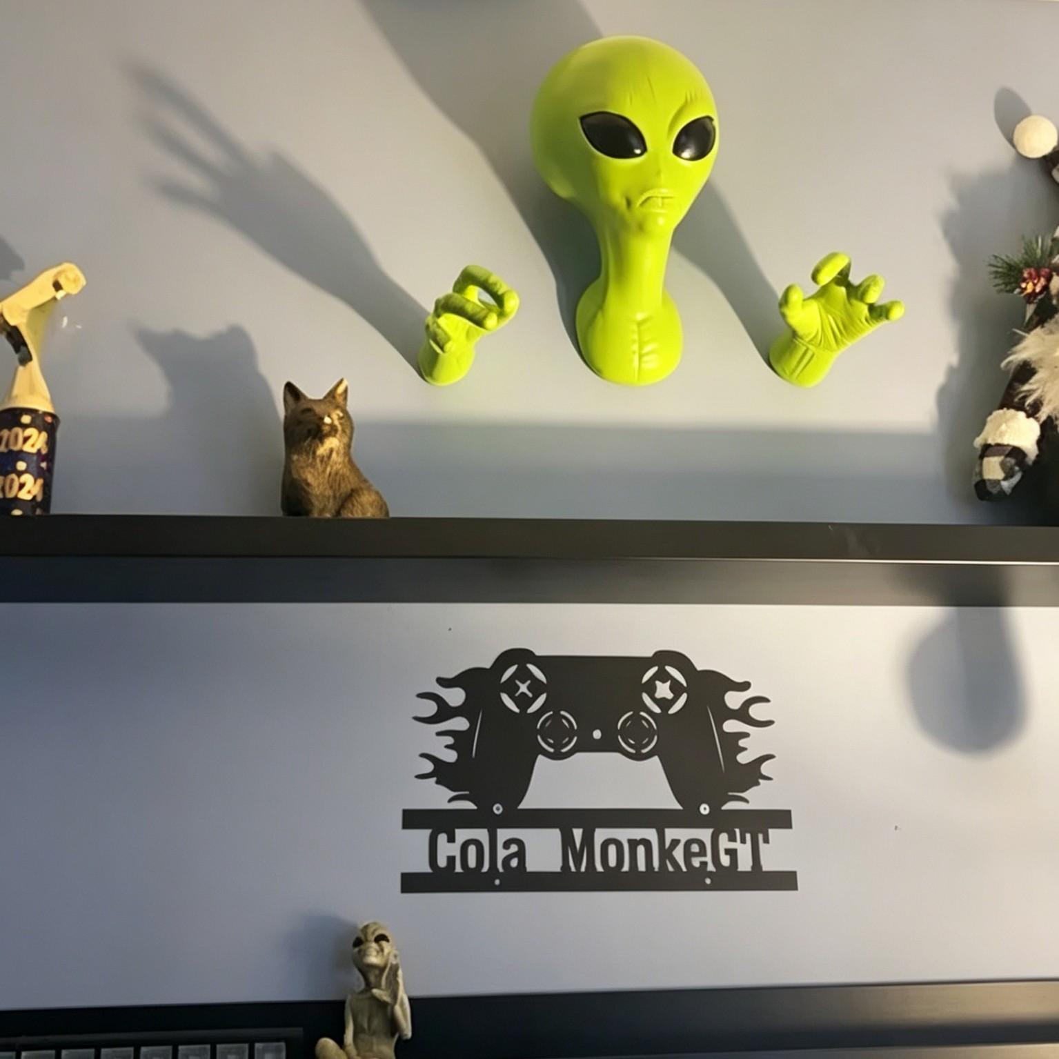 1개의 녹색 외계인 펜던트, 3D 외계인 조각 벽 장식 - Home Decor Etsy 리뷰 및 가격