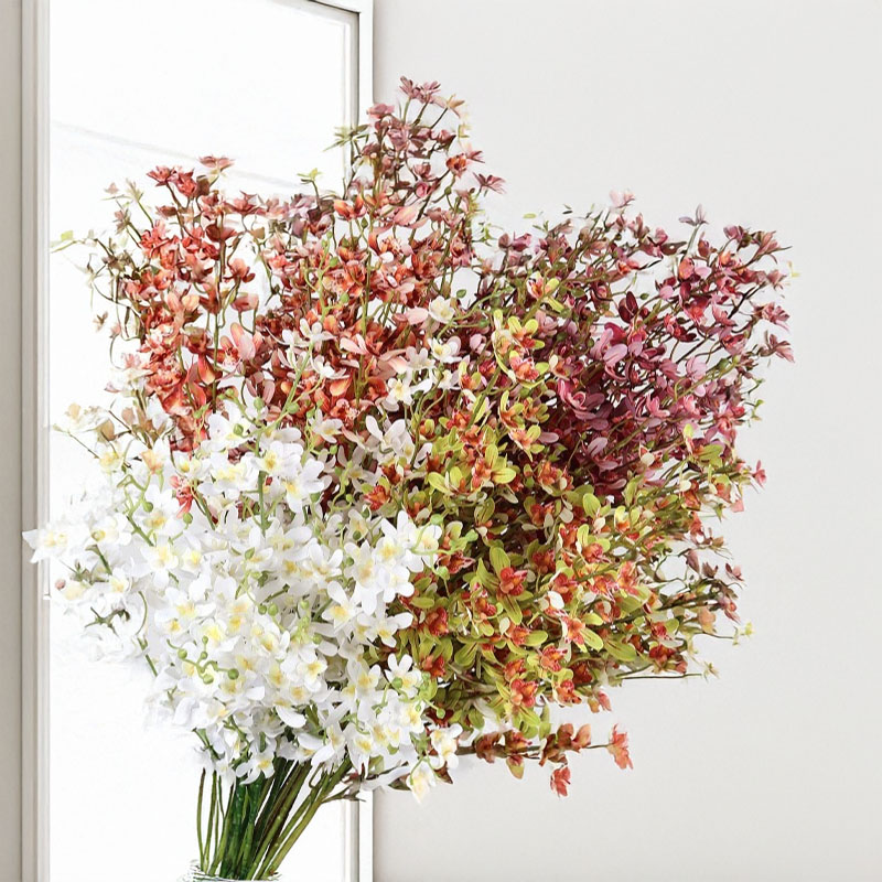 104CM 5 갈래 인공 나비 난초 홈 장식 실크 꽃  - Home Decor Yellow 리뷰 및 가격