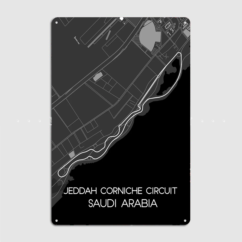 제다 코니쉬 서킷 포스터 금속 맞춤형 간판 실내 장식  - Home Decor Jeddah 리뷰 및 가격