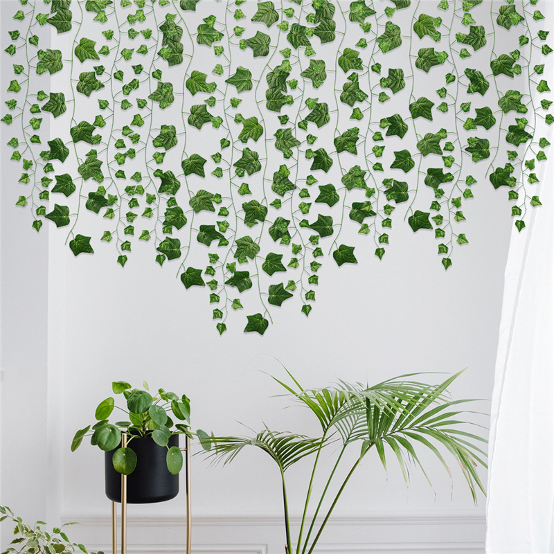 2.2M 아이비 녹색 가짜 잎 화환 식물 포도 나무 단 - Home Decor Garland 리뷰 및 가격