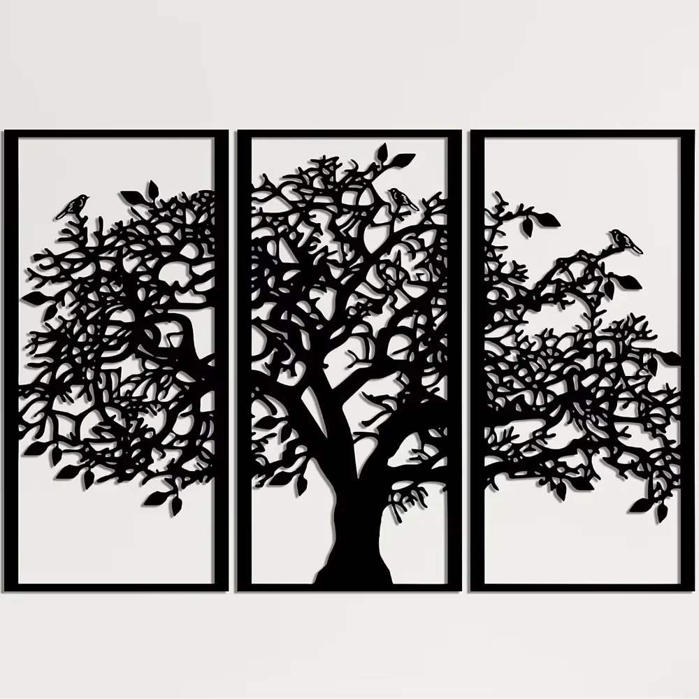 3개 가족 나무 금속 벽 장식 – 생명의 나무 철 예술 - Home Decor Etsy 리뷰 및 가격