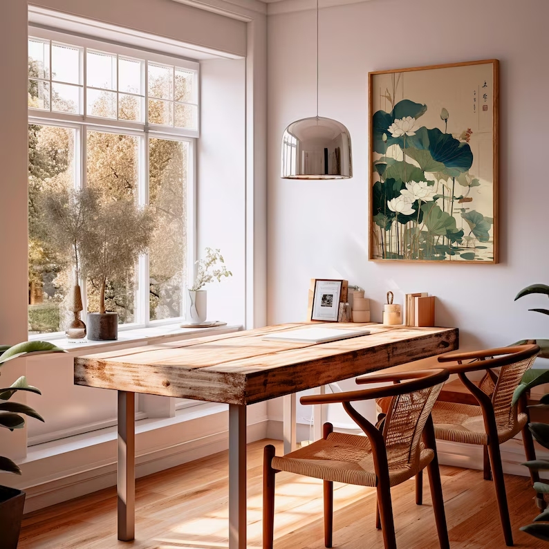 레트로 일본 연꽃 벽 아트 인쇄 캔버스 회화 포스터 그 - Home Decor Flowers 리뷰 및 가격