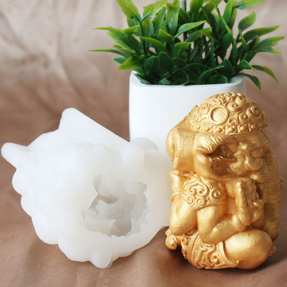 태국 인도 가네샤 부의 신 석고 장식 양초 실리콘 몰드 - Home Decor Indonesia 리뷰 및 가격