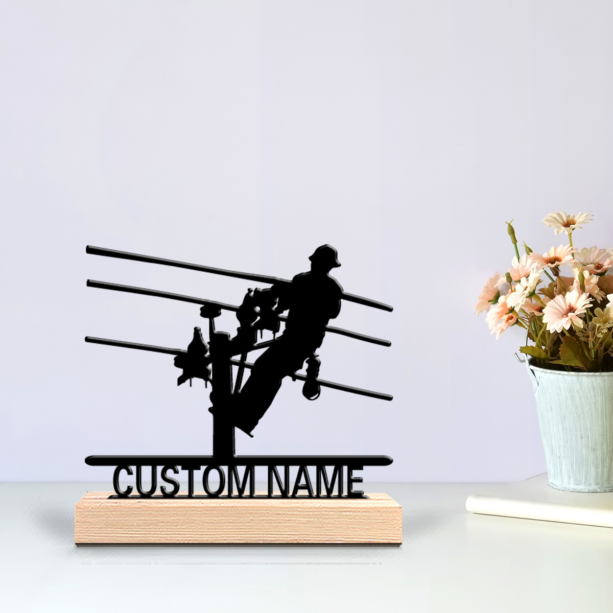세련된 맞춤형 전기 기술자 금속 조각상 1개, 모던한  - Home Decor Unique 리뷰 및 가격