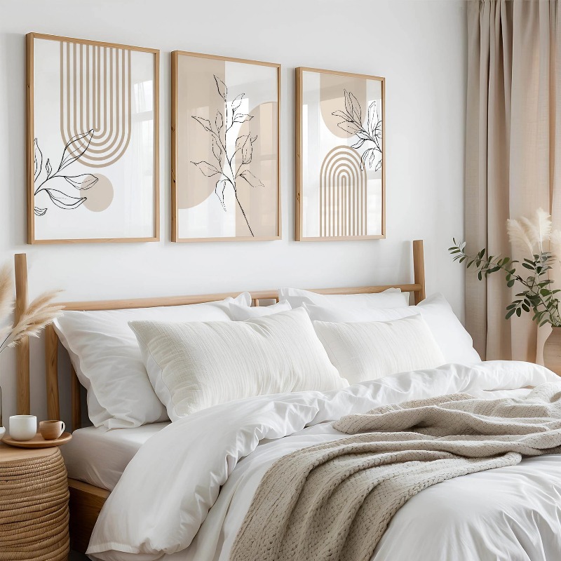 모던 미니멀리스트 홈 데코를 위한 중성적인 벽 예술 프 - Home Decor Japandi 리뷰 및 가격