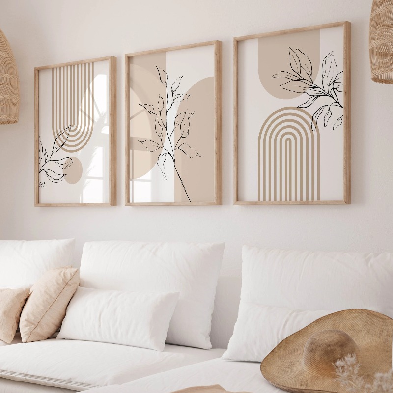 모던 미니멀리스트 홈 데코를 위한 중성적인 벽 예술 프 - Home Decor Japandi 리뷰 및 가격
