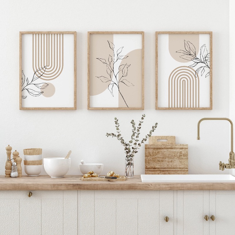 모던 미니멀리스트 홈 데코를 위한 중성적인 벽 예술 프 - Home Decor Japandi 리뷰 및 가격