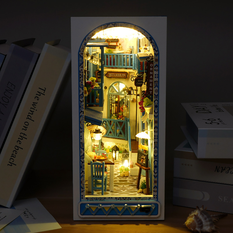 DIY 북 누크 키트 LED 조명이 있는 나무 미니 인 - Home Decor Catalog 리뷰 및 가격