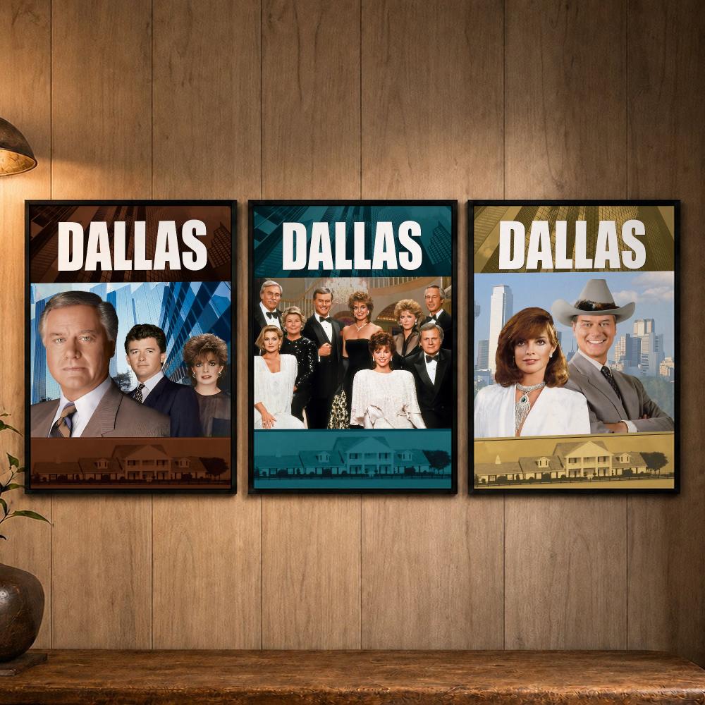 클래식 드라마 시리즈 달라스 포스터 자체 접착 아트 포 - Home Decor Dallas 리뷰 및 가격