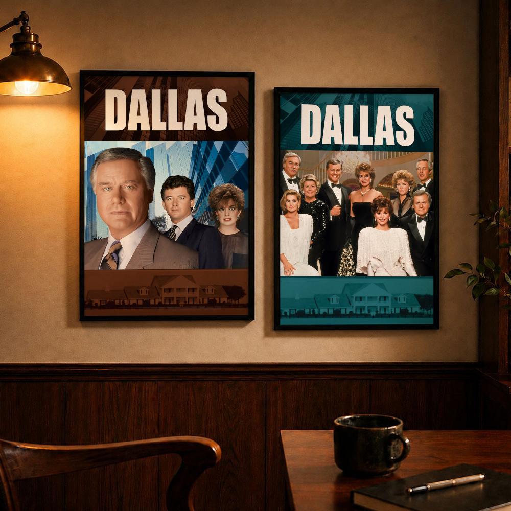 클래식 드라마 시리즈 달라스 포스터 자체 접착 아트 포 - Home Decor Dallas 리뷰 및 가격