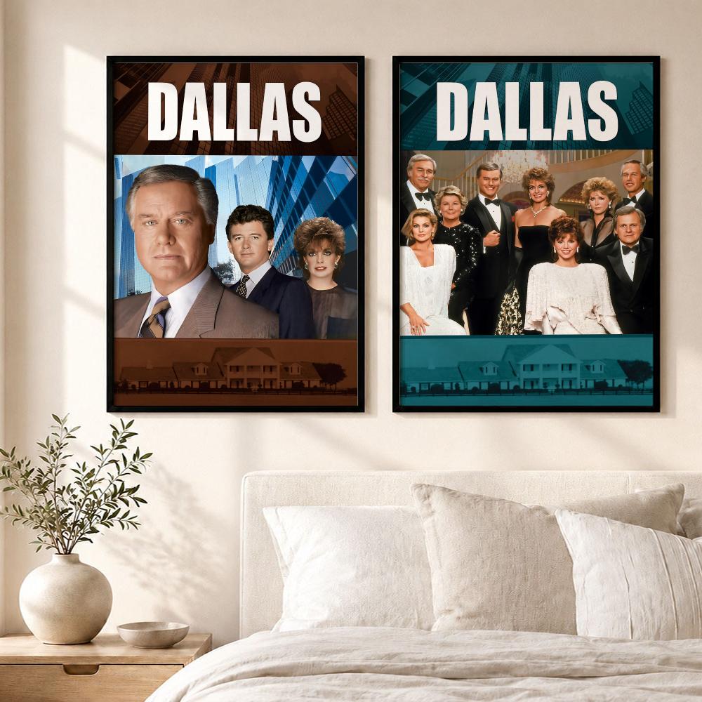 클래식 드라마 시리즈 달라스 포스터 자체 접착 아트 포 - Home Decor Dallas 리뷰 및 가격