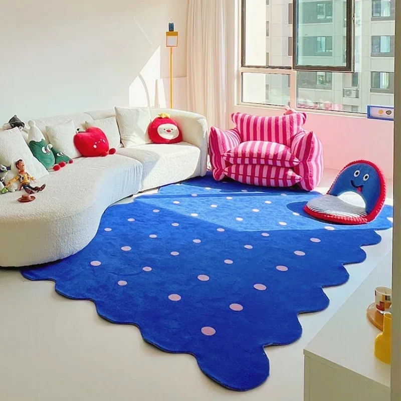 Klein Blue 불규칙한 장식 거실 카펫 간단한 침 - Home Decor Ig 리뷰 및 가격