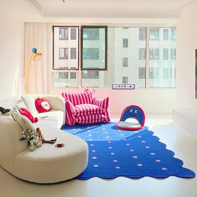 Klein Blue 불규칙한 장식 거실 카펫 간단한 침 - Home Decor Ig 리뷰 및 가격