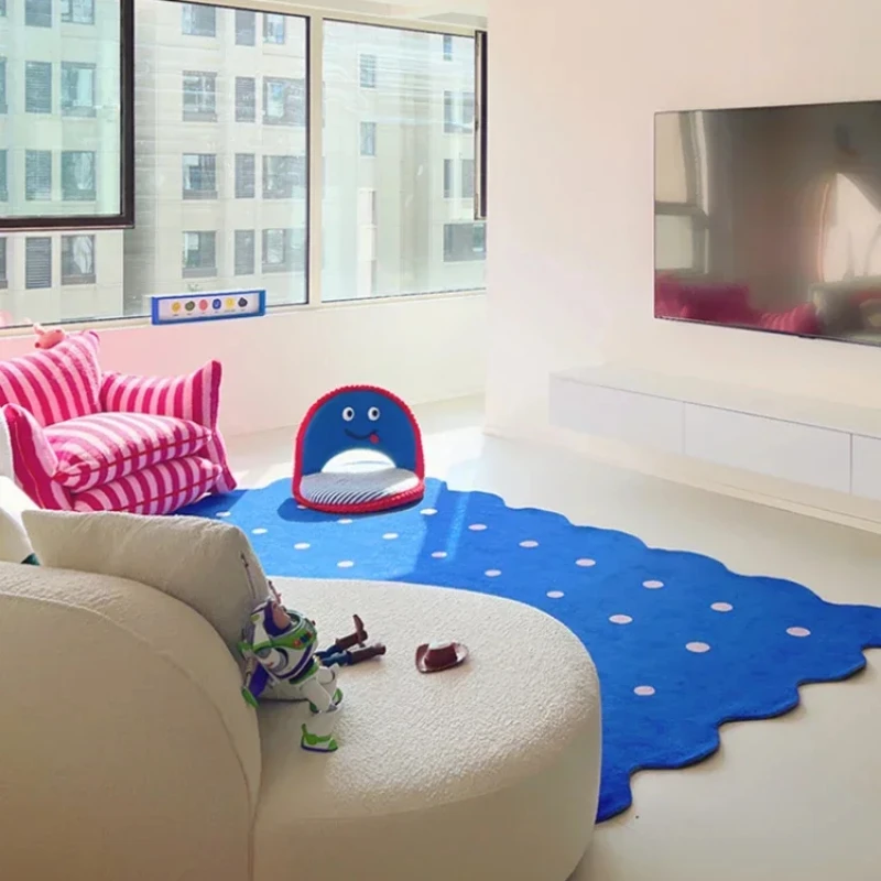 Klein Blue 불규칙한 장식 거실 카펫 간단한 침 - Home Decor Ig 리뷰 및 가격
