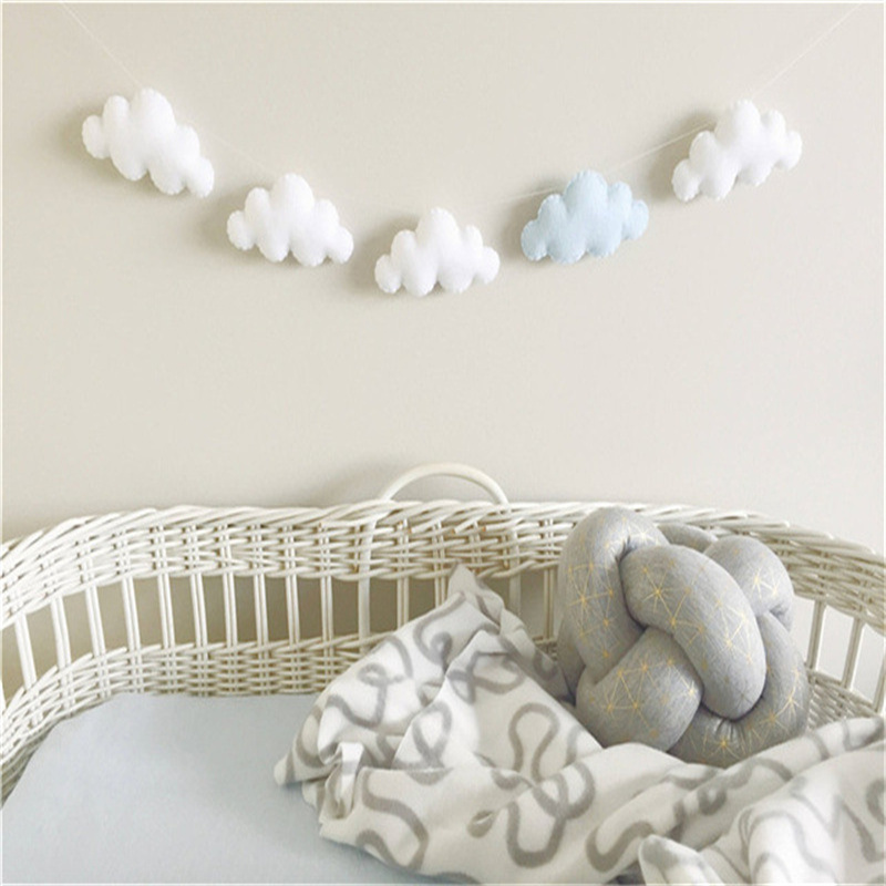북유럽 펠트 구름 Garlands 문자열 벽 장식 장식 - Home Decor Garland 리뷰 및 가격