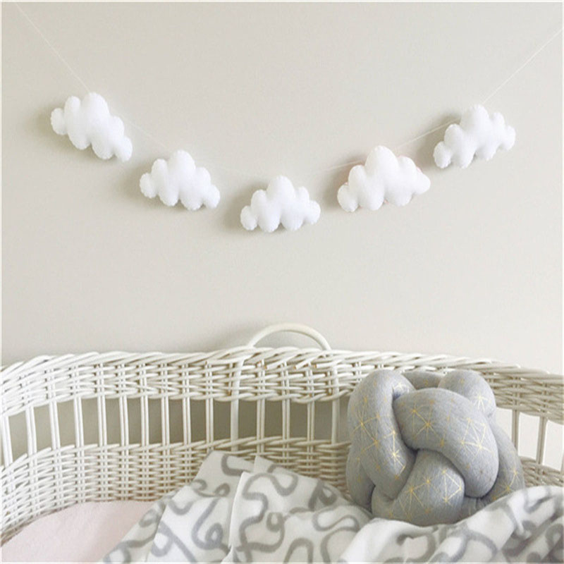 북유럽 펠트 구름 Garlands 문자열 벽 장식 장식 - Home Decor Garland 리뷰 및 가격