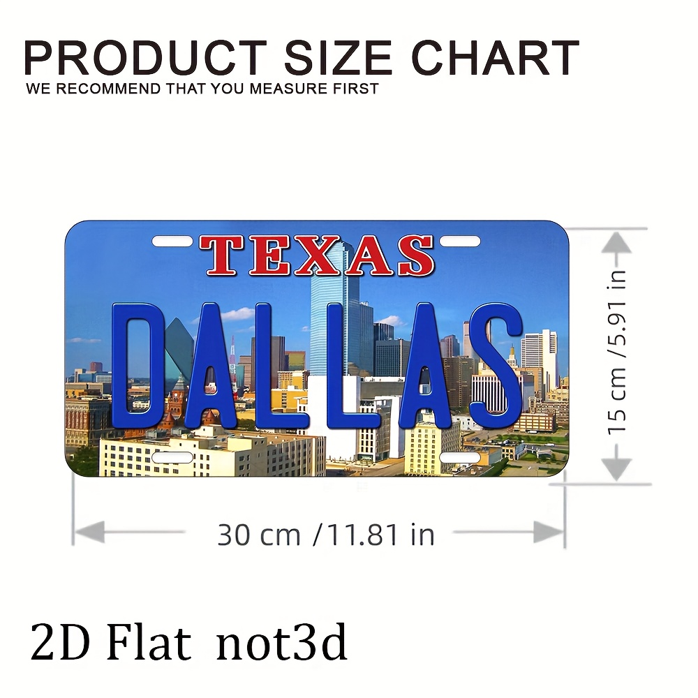 2D 평면형, 1개 빈티지 텍사스 달라스 금속 벽 장식 - Home Decor Dallas 리뷰 및 가격