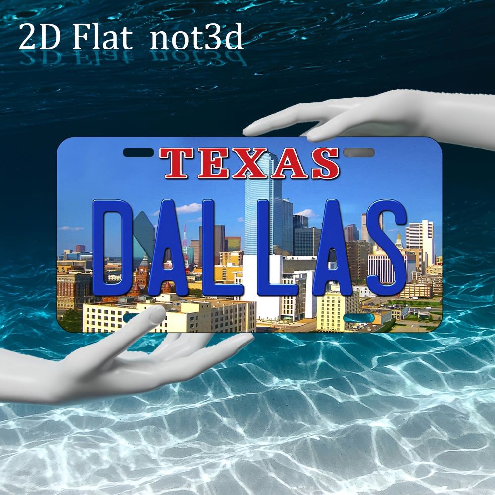 2D 평면형, 1개 빈티지 텍사스 달라스 금속 벽 장식 - Home Decor Dallas 리뷰 및 가격